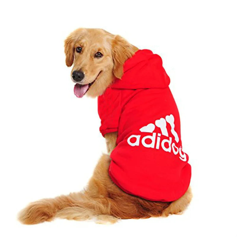 Adidog Dog Clothing Coat Jacket Hoodie Sweater Clothes For Dogs Cotton Clothing For Dogs Sports Style Pet Dog Clothes