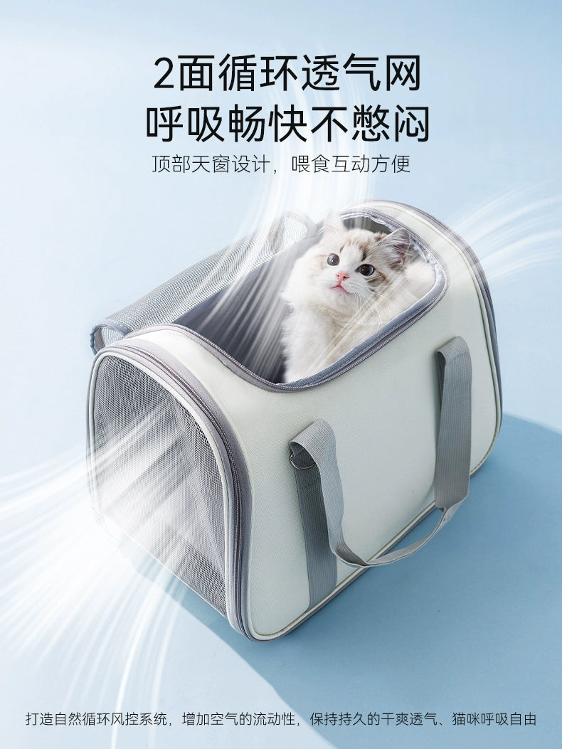 Cat Bag Portable Large Capacity Shoulder Bag Breathable Pet Backpack Cat Space Capsule Dog Bag Car Handy Gadget