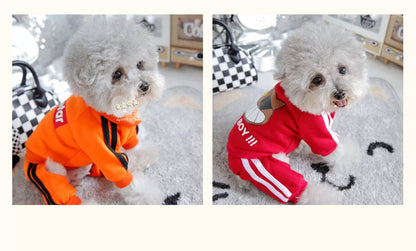 Pet Trendy Four-Legged Pet Clothing Pet Bichon Pomeranian Schnauzer Small Size Dogs Puppy Poodle Dog Clothes Spring and Autumn Clothing