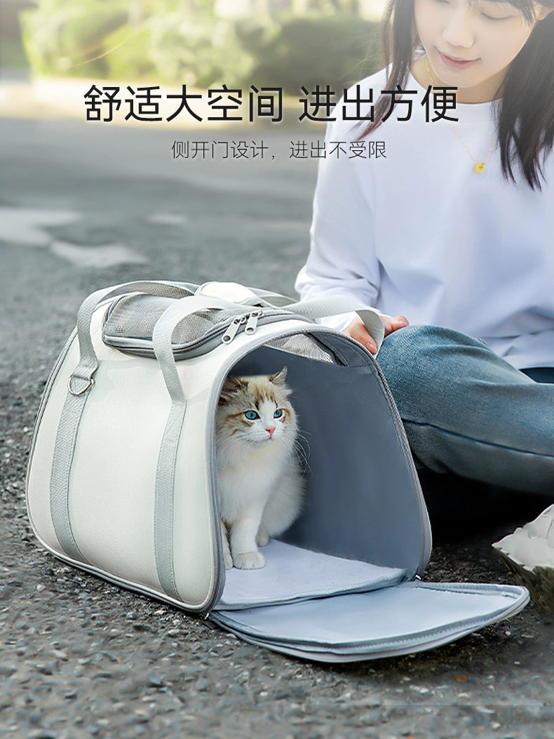 Cat Bag Portable Large Capacity Shoulder Bag Breathable Pet Backpack Cat Space Capsule Dog Bag Car Handy Gadget