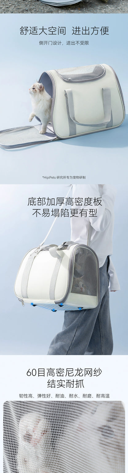 Cat Bag Portable Large Capacity Shoulder Bag Breathable Pet Backpack Cat Space Capsule Dog Bag Car Handy Gadget
