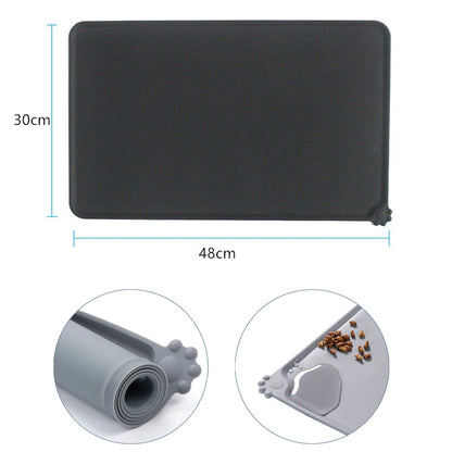 Waterproof Pet Mat for Dog Cat Silicone Non-Stick Pad Puppy Food Pad Bowl Drinking Mat Kittens Feeding Placemat Easy Washing