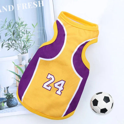 Puppy Pet Clothes Dog Sport Jersey Pet Clothes for Summer Apparel Basketball Clothing Puppy T-Shirts Summer Pet Cat Shirts