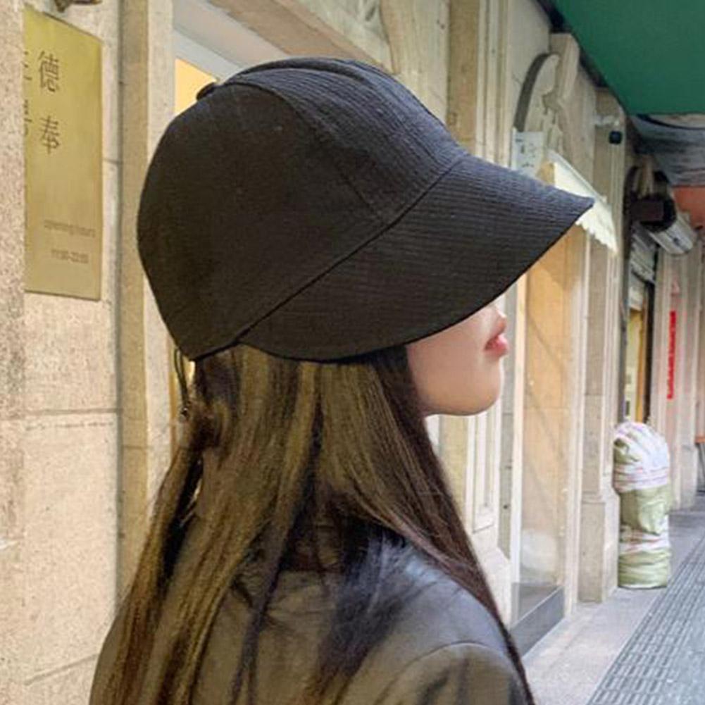 Summer Sun Hat Foldable Wide Brim Women Bucket Hat Lady Adjustable Ponytail Protection Panama Beach Outdoor Caps Cap Girl U O2K4