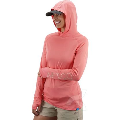 Women Fishing Shirt UPF 50+ Hooded Fishing Clothes Sun Protection Long Sleeve Hoodie Women Outdoor Summer Jersey Camisa De Pesca