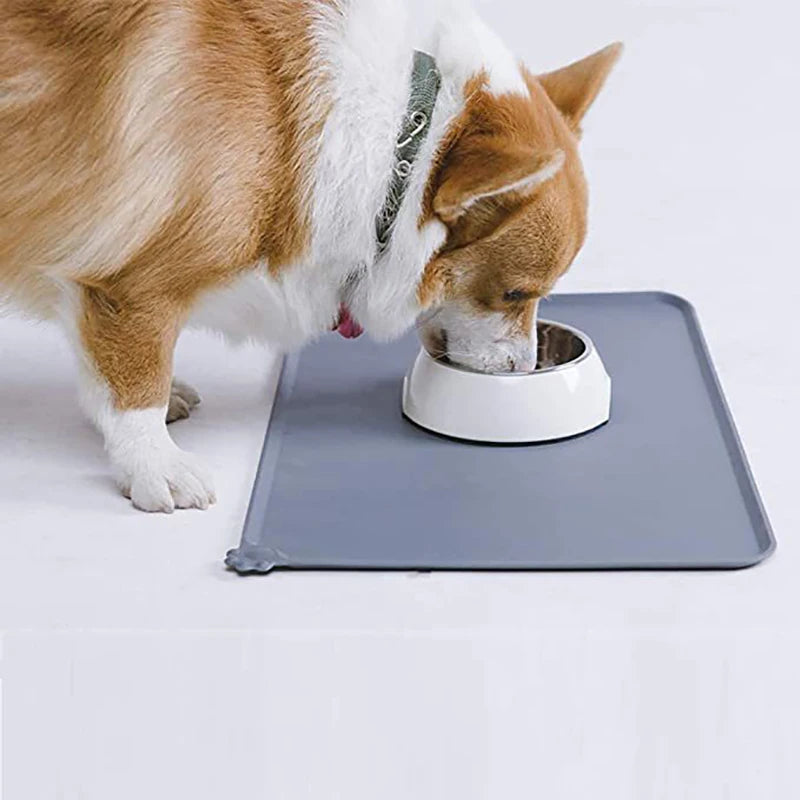 Waterproof Pet Mat for Dog Cat Silicone Non-Stick Pad Puppy Food Pad Bowl Drinking Mat Kittens Feeding Placemat Easy Washing