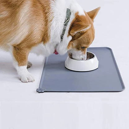 Waterproof Pet Mat for Dog Cat Silicone Non-Stick Pad Puppy Food Pad Bowl Drinking Mat Kittens Feeding Placemat Easy Washing