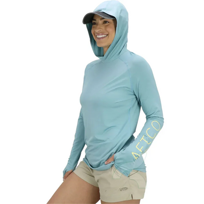 Women Fishing Shirt UPF 50+ Hooded Fishing Clothes Sun Protection Long Sleeve Hoodie Women Outdoor Summer Jersey Camisa De Pesca
