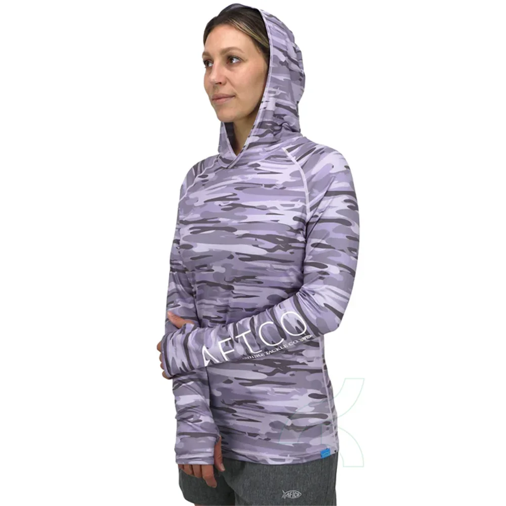 Women Fishing Shirt UPF 50+ Hooded Fishing Clothes Sun Protection Long Sleeve Hoodie Women Outdoor Summer Jersey Camisa De Pesca