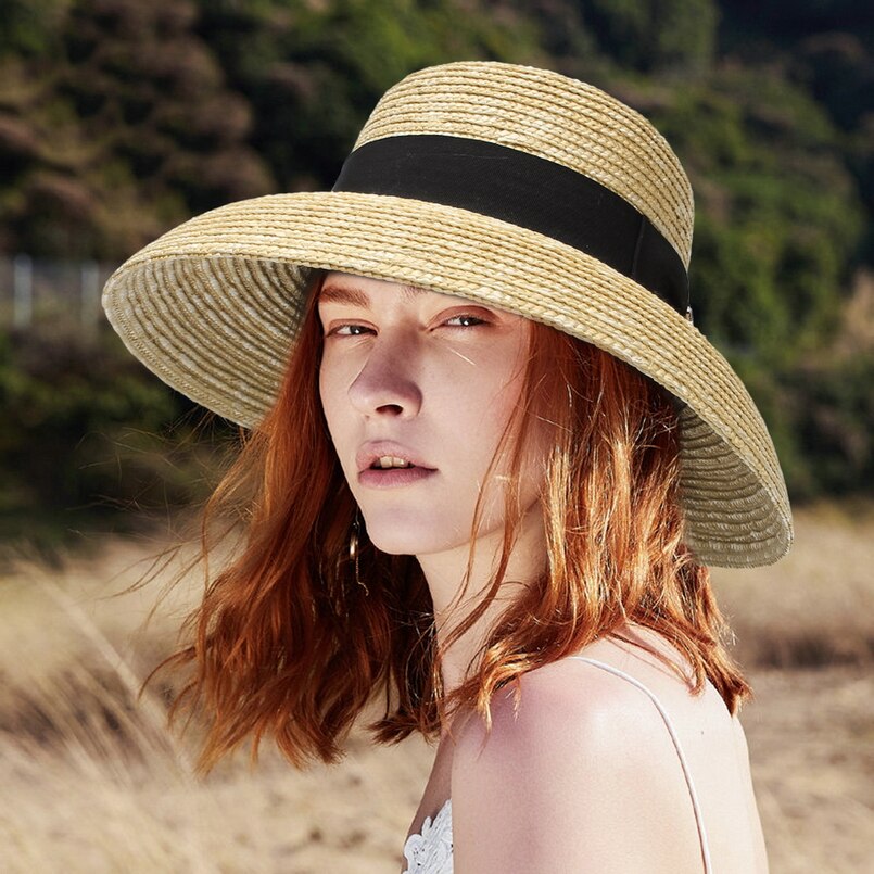 Summer Hats For Women Beach Bowknot Bend Brim Visor Hats For Women Summer Sun Protection Straw Hat For Women