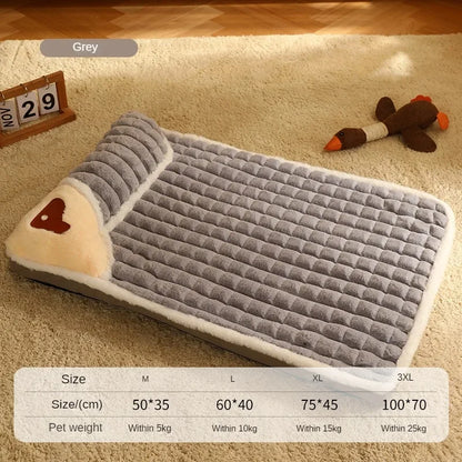 Winter Warm Dog Mat Luxury Sofa for Small Medium Dogs Plaid Bed for Cats Dogs Fluff Sleeping Removable Washable Pet Beds