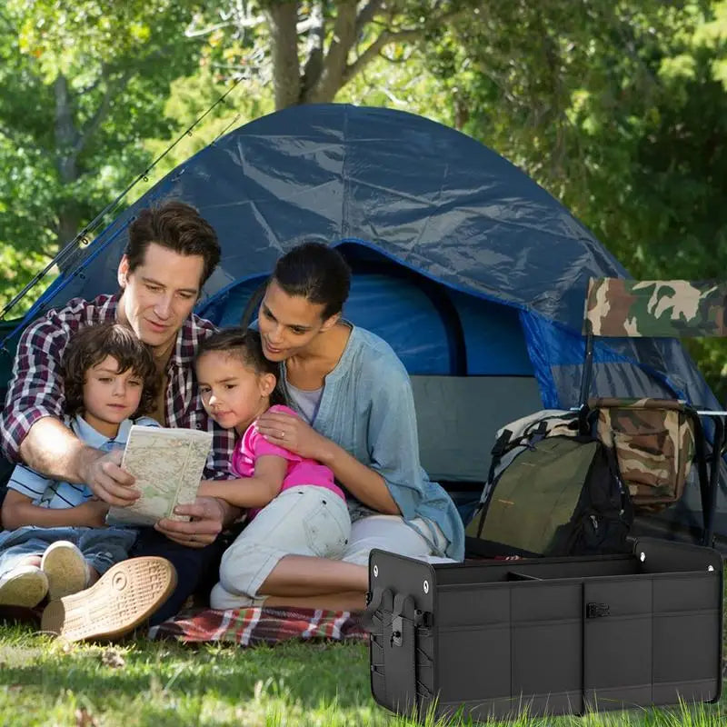 Storage Car Trunk Bag Auto Trunk Organizer Box Vehicle 60L Collapsible Multi Compartment SUV Trunk Organizer Stowing Tidying Box