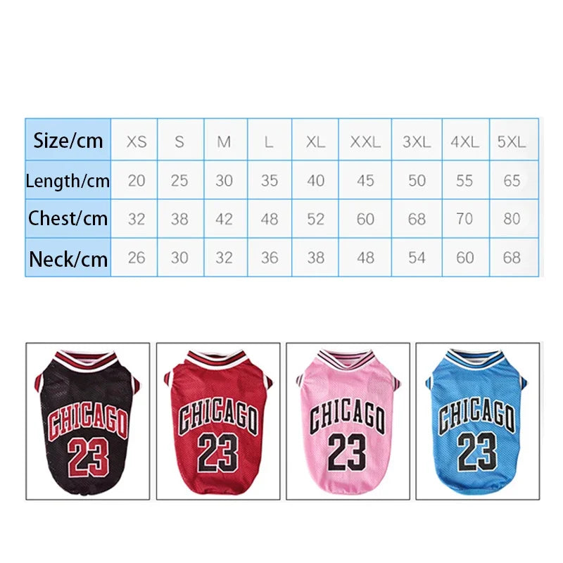 Puppy Summer Dog Clothes Mesh Breathable Sport Dog Jersey Basketball Clothes T-Shirt Summer Pet Cat Shirts for Small Large Dogs