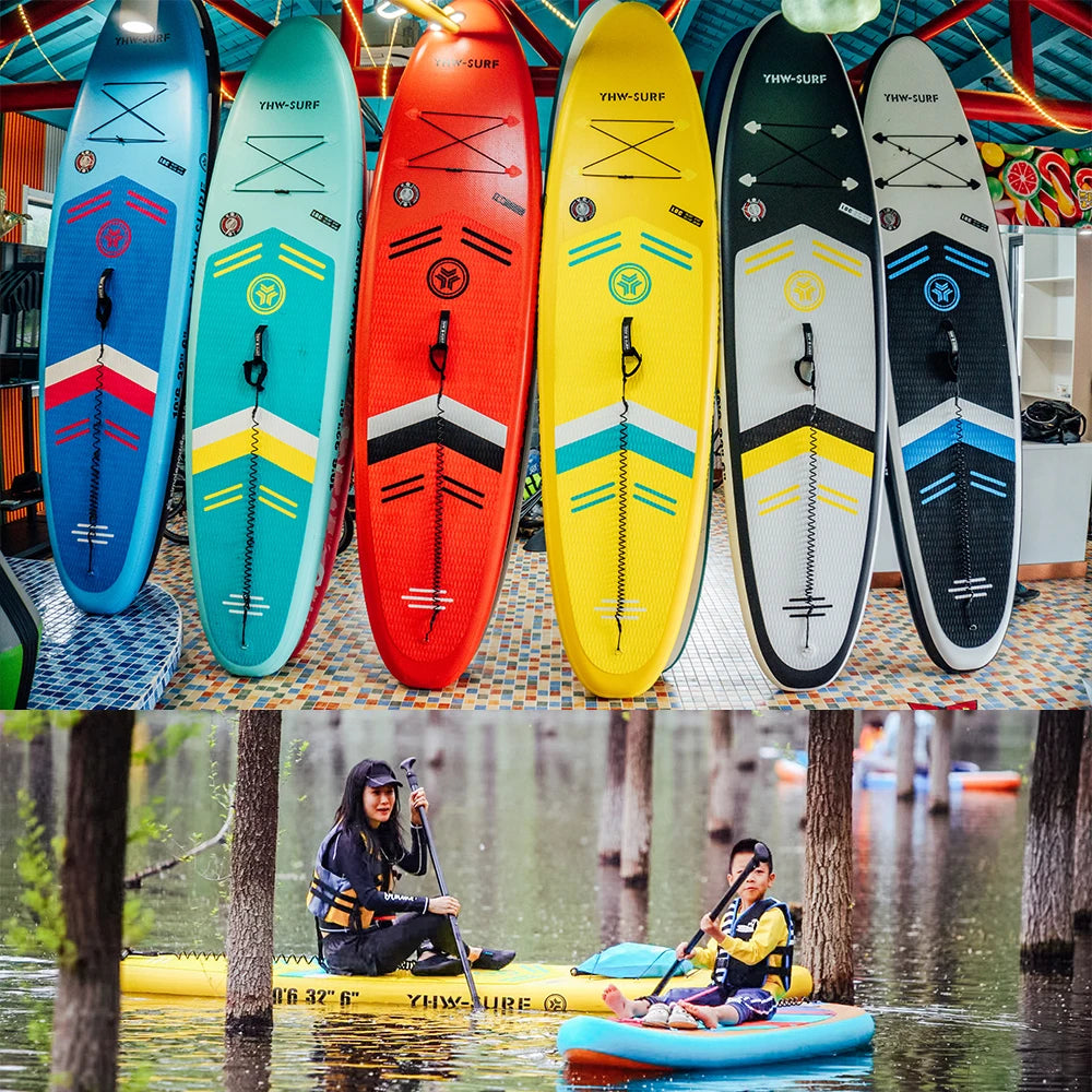 Inflatable Stand Up Paddle Board Non-Slip SUP Board Surfing Board with Air Pump Carry Bag Standing Boat Wakeboard Longboard