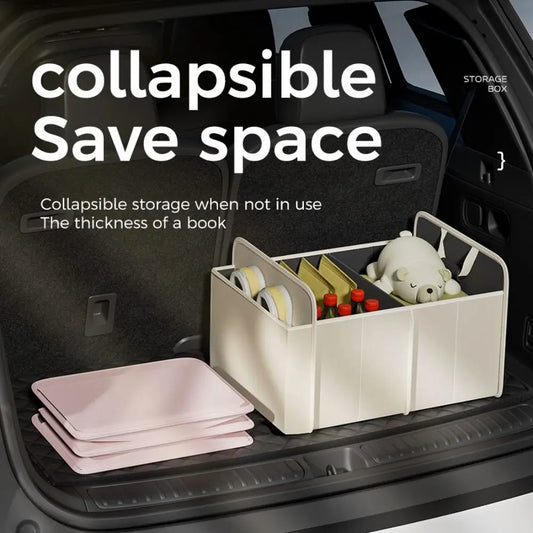 Storage Collapsible Car Organizer Large Capacity Detachable Car Trunk Organizer Multi Compartment Non-Slip Bottom