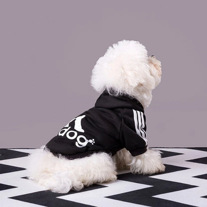 Adidog Dog Clothing Coat Jacket Hoodie Sweater Clothes For Dogs Cotton Clothing For Dogs Sports Style Pet Dog Clothes