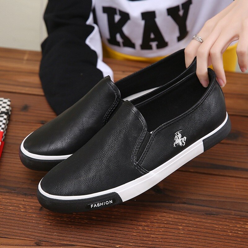 Retro High Quality Leather Men Shoes Loafers Leisure Trend Shoe Breathable Male Fashion Brown Mens Footwear Vulcanized Shoes