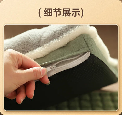 Winter Warm Dog Mat Luxury Sofa for Small Medium Dogs Plaid Bed for Cats Dogs Fluff Sleeping Removable Washable Pet Beds