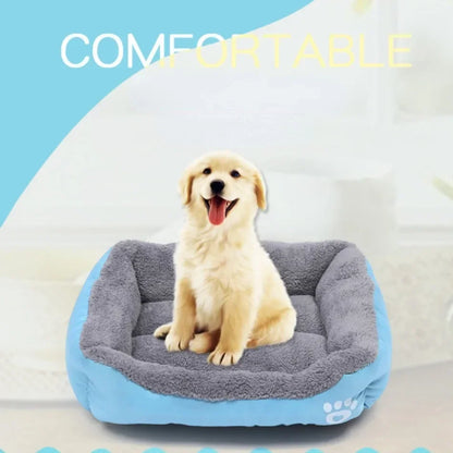 Large Square Nest Pet Dog Bed for Small Medium Dogs Soft Fleece Nest Big Dog Sofa Bed Winter Warm Cat House for Pet