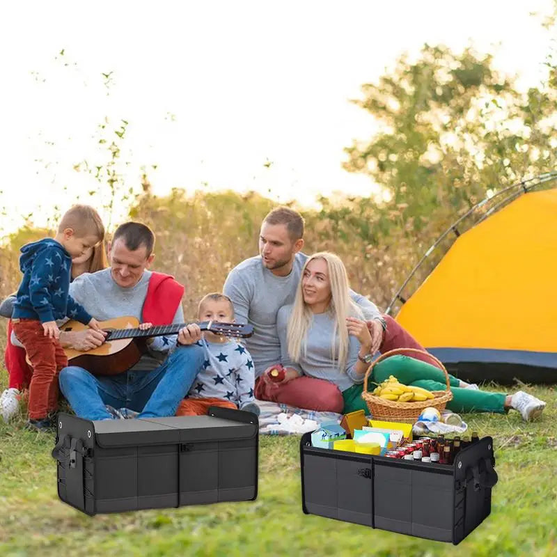 Storage Car Trunk Bag Auto Trunk Organizer Box Vehicle 60L Collapsible Multi Compartment SUV Trunk Organizer Stowing Tidying Box