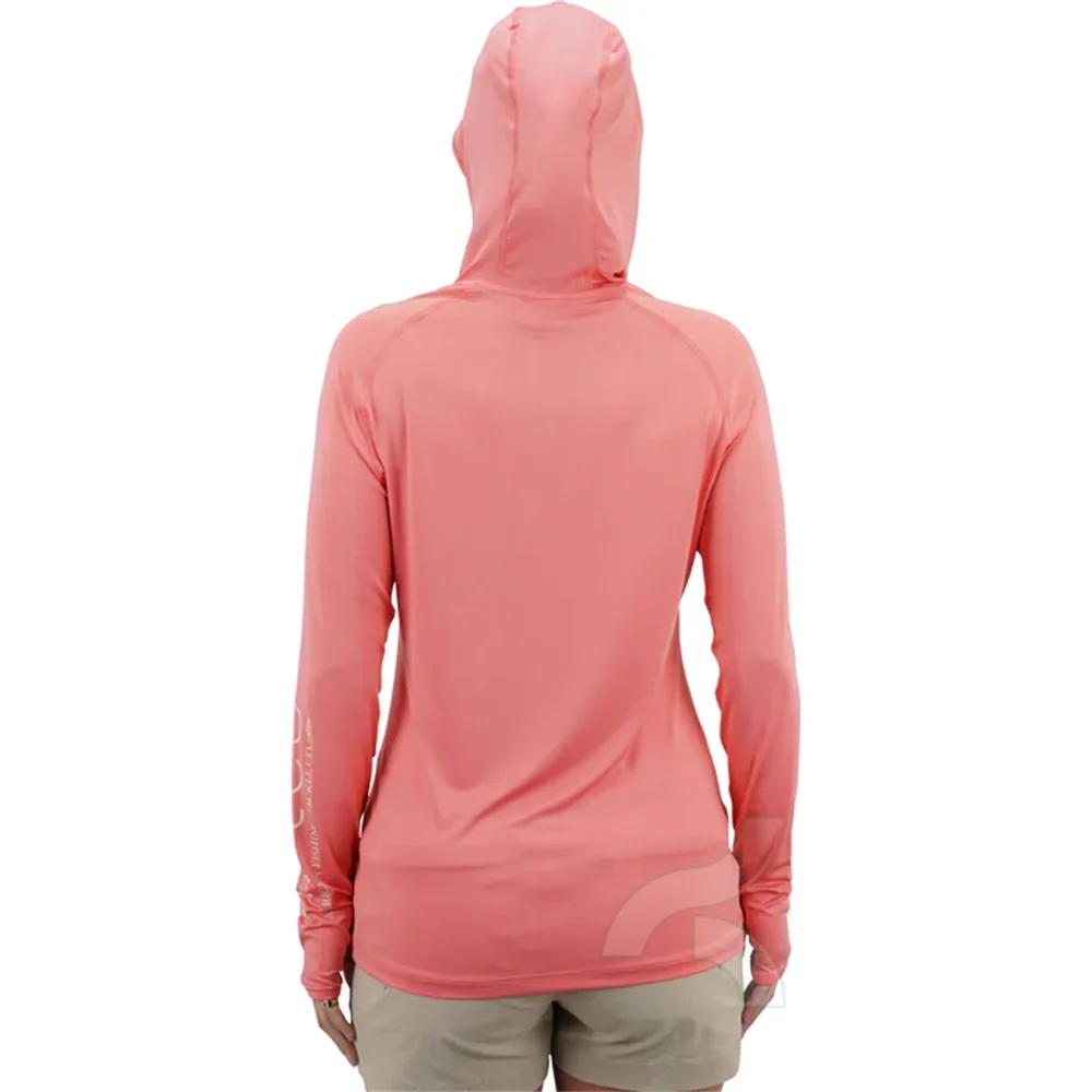 Women Fishing Shirt UPF 50+ Hooded Fishing Clothes Sun Protection Long Sleeve Hoodie Women Outdoor Summer Jersey Camisa De Pesca