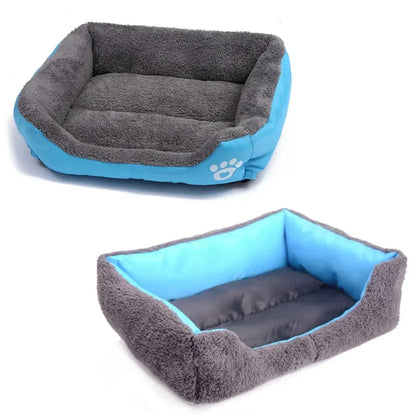 Large Square Nest Pet Dog Bed for Small Medium Dogs Soft Fleece Nest Big Dog Sofa Bed Winter Warm Cat House for Pet