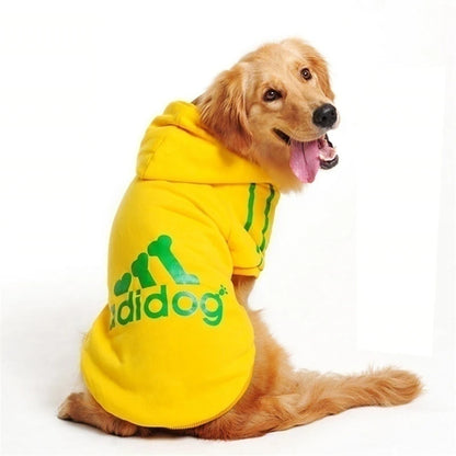 Adidog Dog Clothing Coat Jacket Hoodie Sweater Clothes For Dogs Cotton Clothing For Dogs Sports Style Pet Dog Clothes