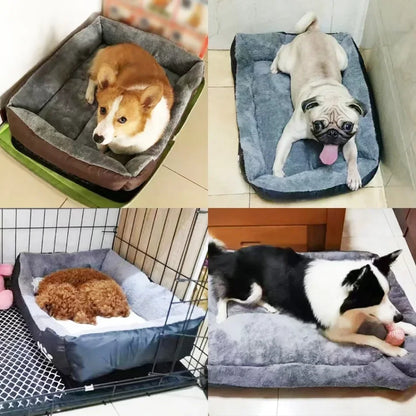 Large Square Nest Pet Dog Bed for Small Medium Dogs Soft Fleece Nest Big Dog Sofa Bed Winter Warm Cat House for Pet