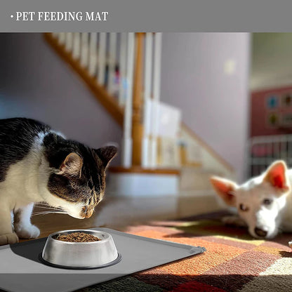 Waterproof Pet Mat for Dog Cat Silicone Non-Stick Pad Puppy Food Pad Bowl Drinking Mat Kittens Feeding Placemat Easy Washing