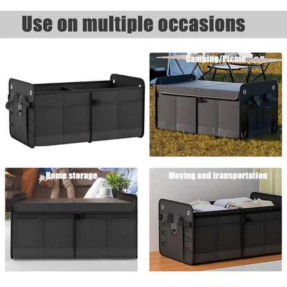 Storage Car Trunk Bag Auto Trunk Organizer Box Vehicle 60L Collapsible Multi Compartment SUV Trunk Organizer Stowing Tidying Box