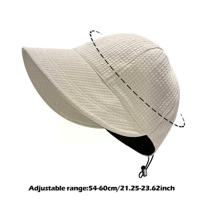 Summer Sun Hat Foldable Wide Brim Women Bucket Hat Lady Adjustable Ponytail Protection Panama Beach Outdoor Caps Cap Girl U O2K4