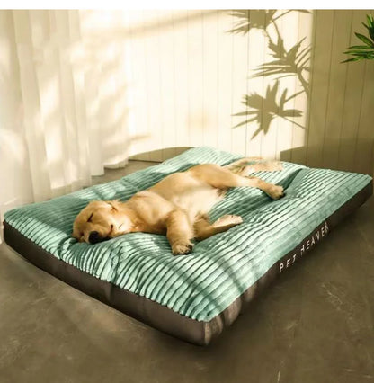 Corduroy Dog Mat Plush Dog Bed for Small Medium Large Dogs Detachable Washable Pet Sleeping Bed Mat Pet Supplies