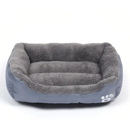 Large Square Nest Pet Dog Bed for Small Medium Dogs Soft Fleece Nest Big Dog Sofa Bed Winter Warm Cat House for Pet